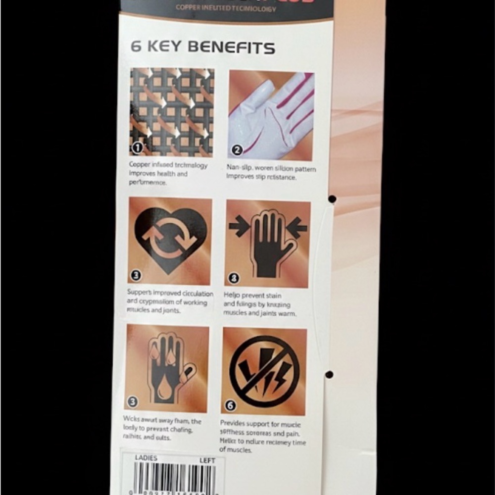 Copper Tech Plus Arthritis Relief Gloves and 4 tees. - Picture 3 of 5